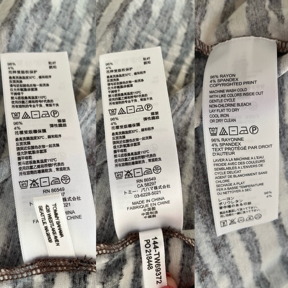 TOMMY BAHAMA Tiger Tide Long Sleeve Dress Stretch Ruching Faux Wrap Travel Event - Picture 11 of 17